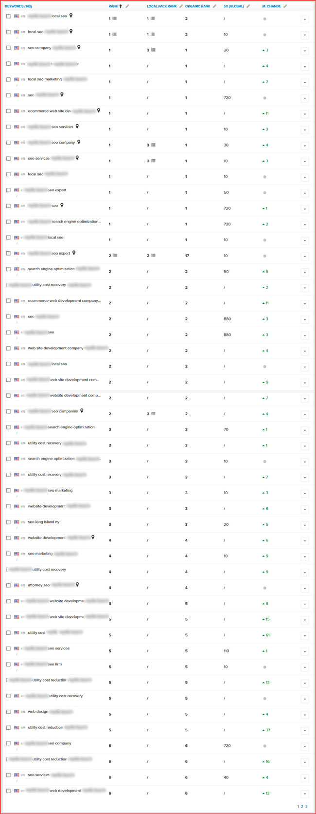 Long Island Local SEO Ranking Screen Shot