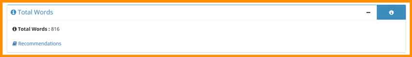 The ideal ratio of text to HTML code must be between 20 to 60%.