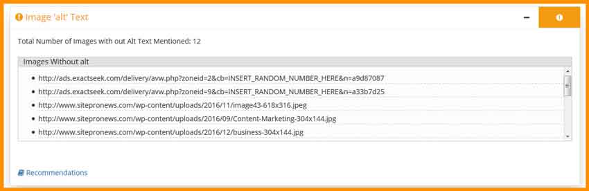 For any image on your site, the alt tag should describe what on it.
