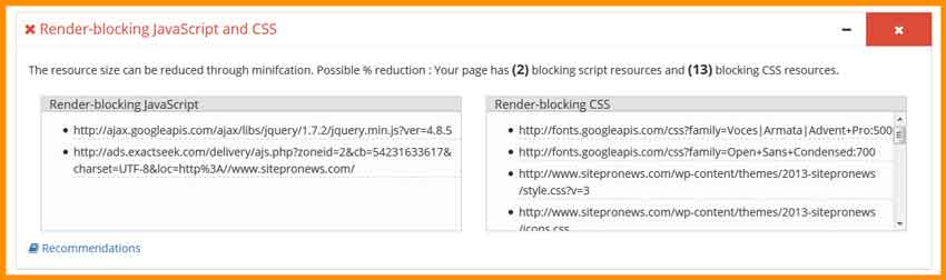 To make pages load faster, reduce the size of the data (HTML markup, images, CSS, JavaScript) that is needed to render the above-the-fold content of your page.