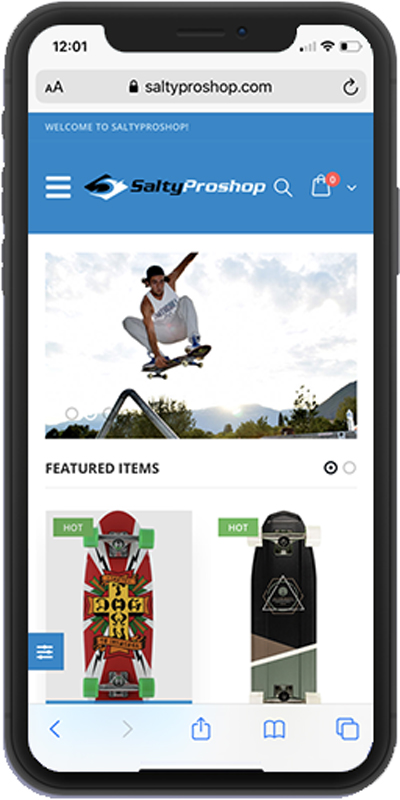 Mobile Friendly Web Design on iPhone Mobile Website