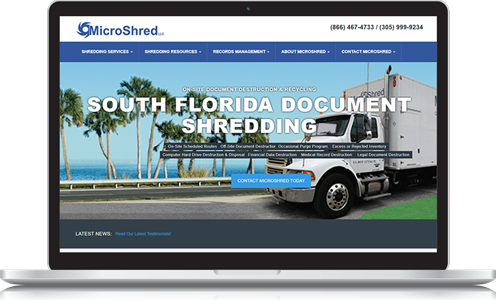 Microshred Website Design
