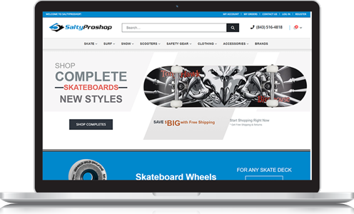 Salty ProShop Website Design