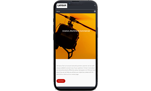 Latour Aerospace Mobile Website Design