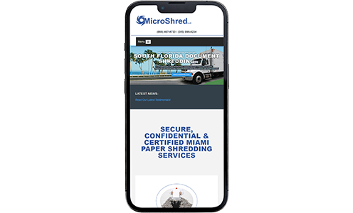 Microshred Website Design