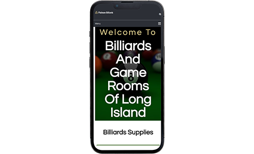 Platinum Billiards Website Design
