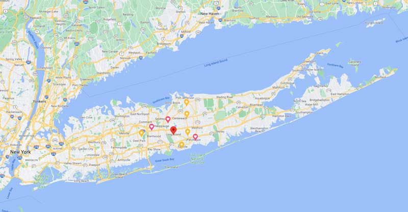 Long Island, NY Map