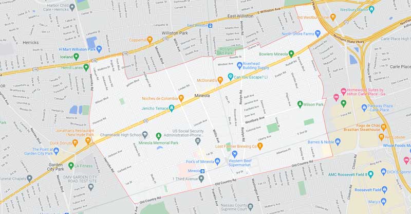 Mineola, NY 11514 Map