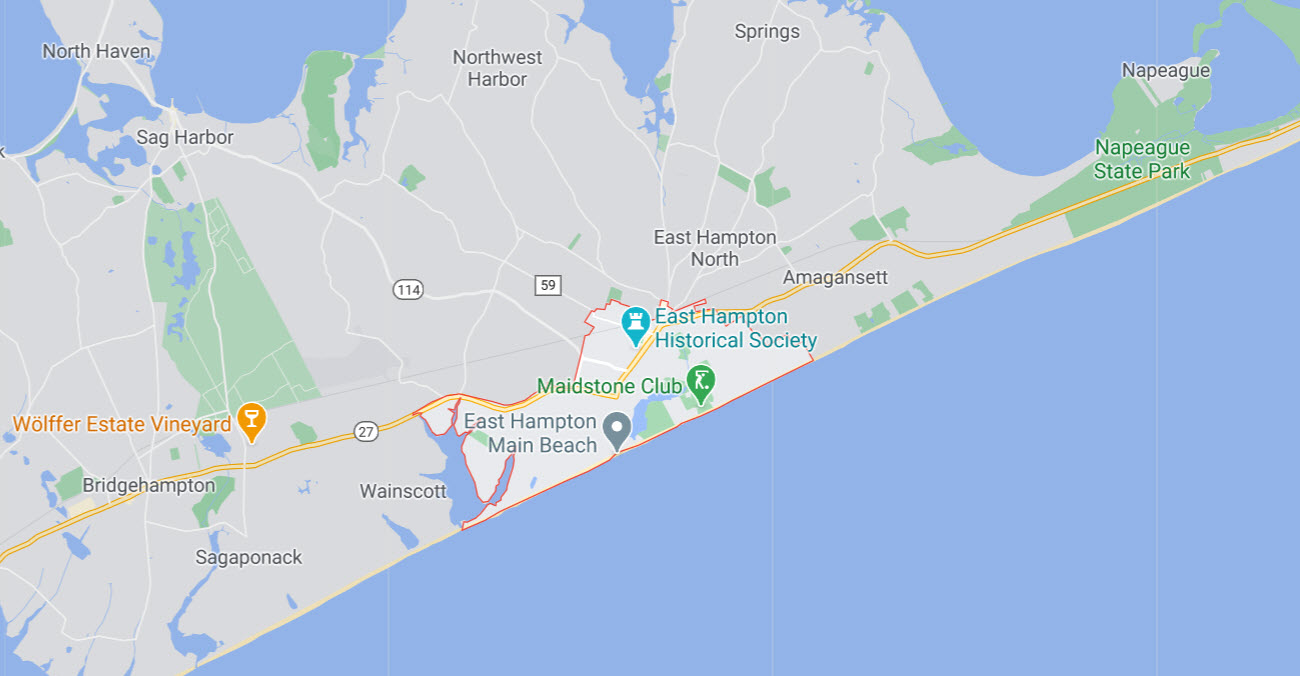 East Hampton, NY 11937 Map