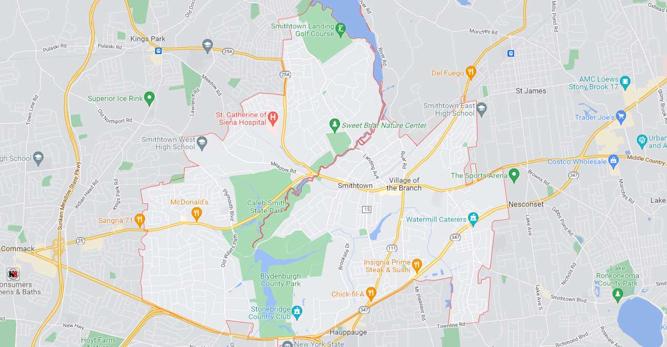 Smithtown, NY Map