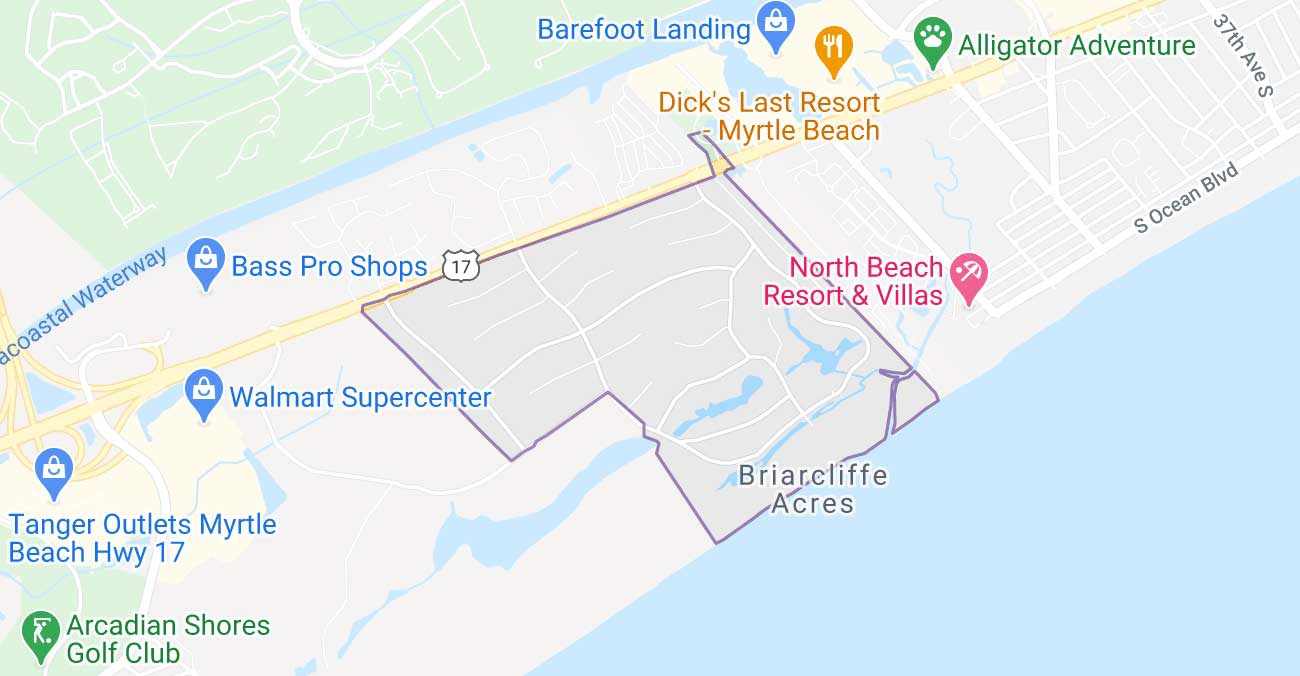Briarcliff Acres, South Carolina Map
