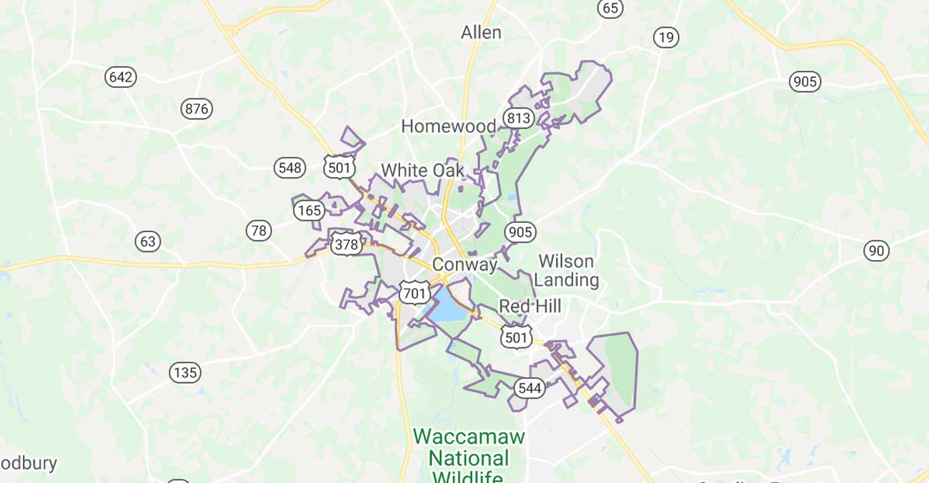  Conway, South Carolina Map