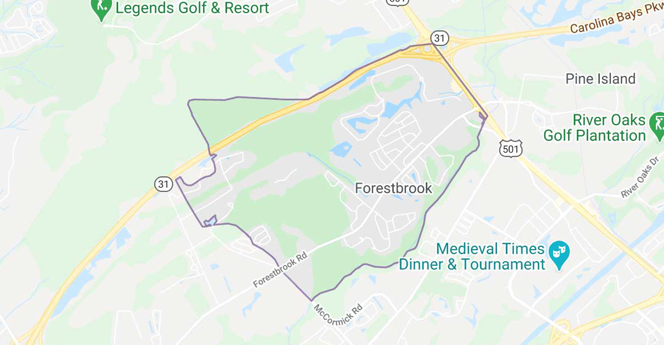 Forestbrook, South Carolina Map