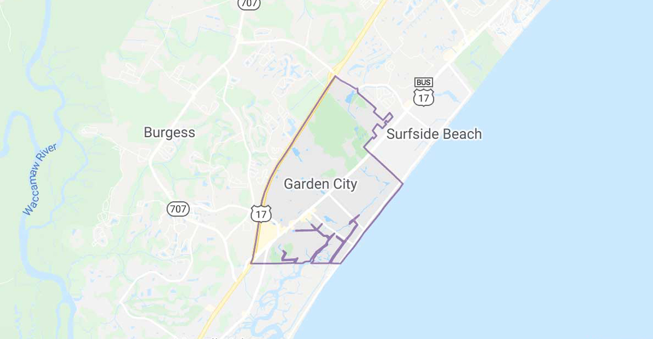 Garden City, South Carolina Map