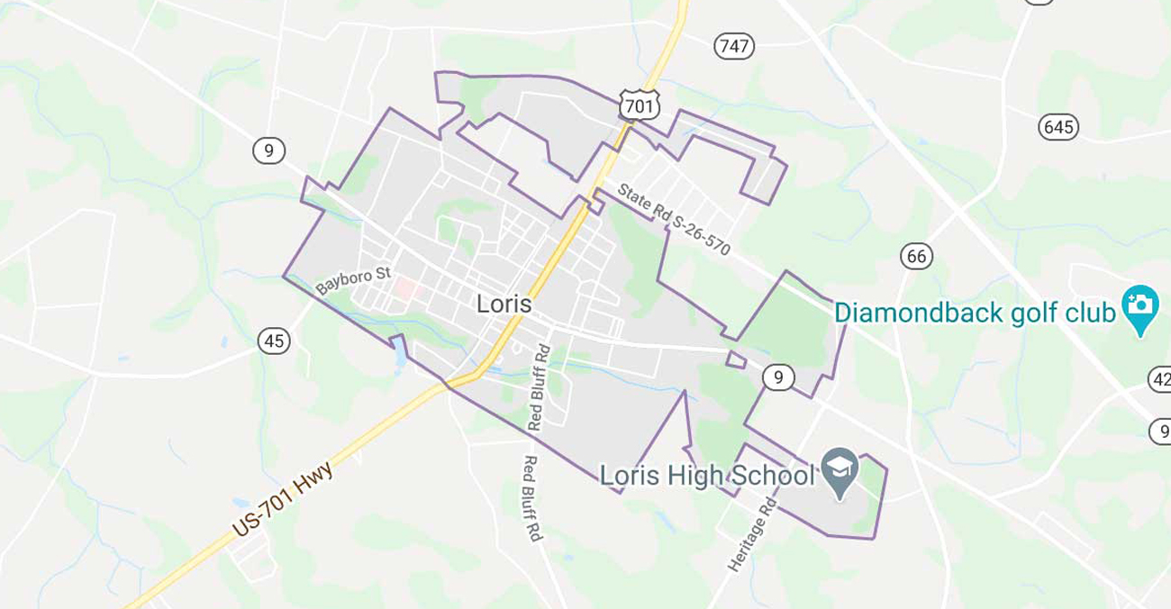 Loris, South Carolina Map