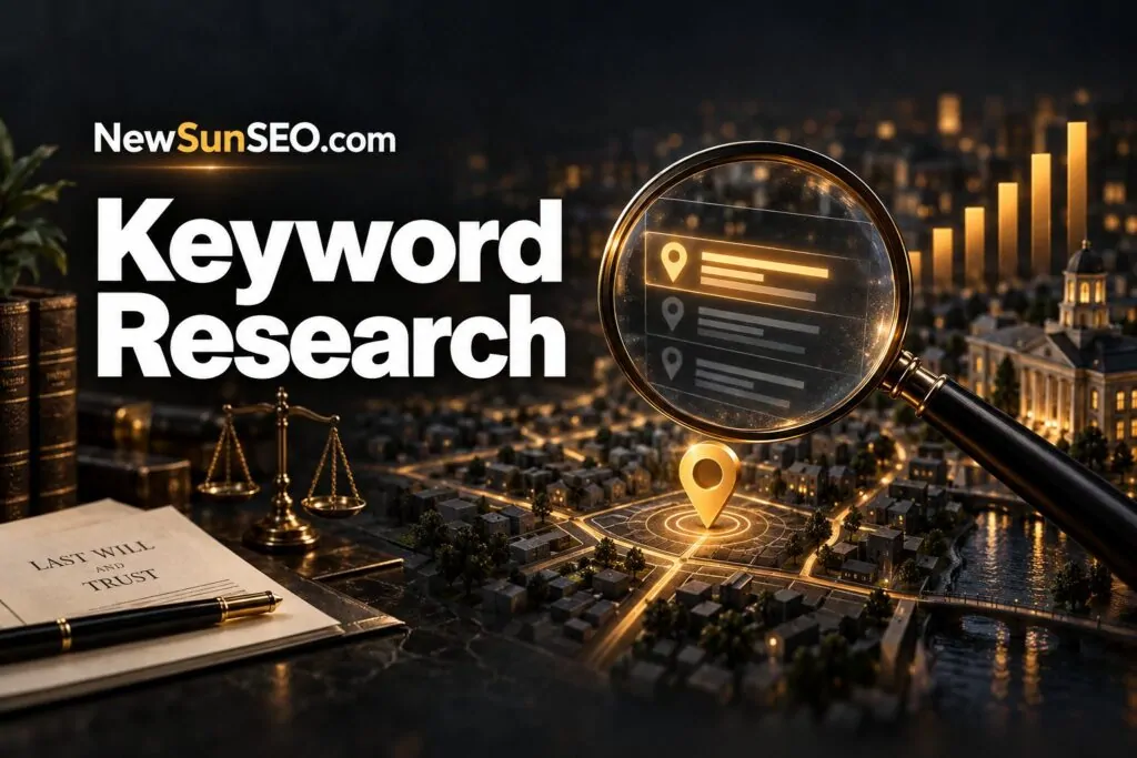 Keyword Research, Estate Planning & Probate Law Firm AI-SEO from NewSunSEO
