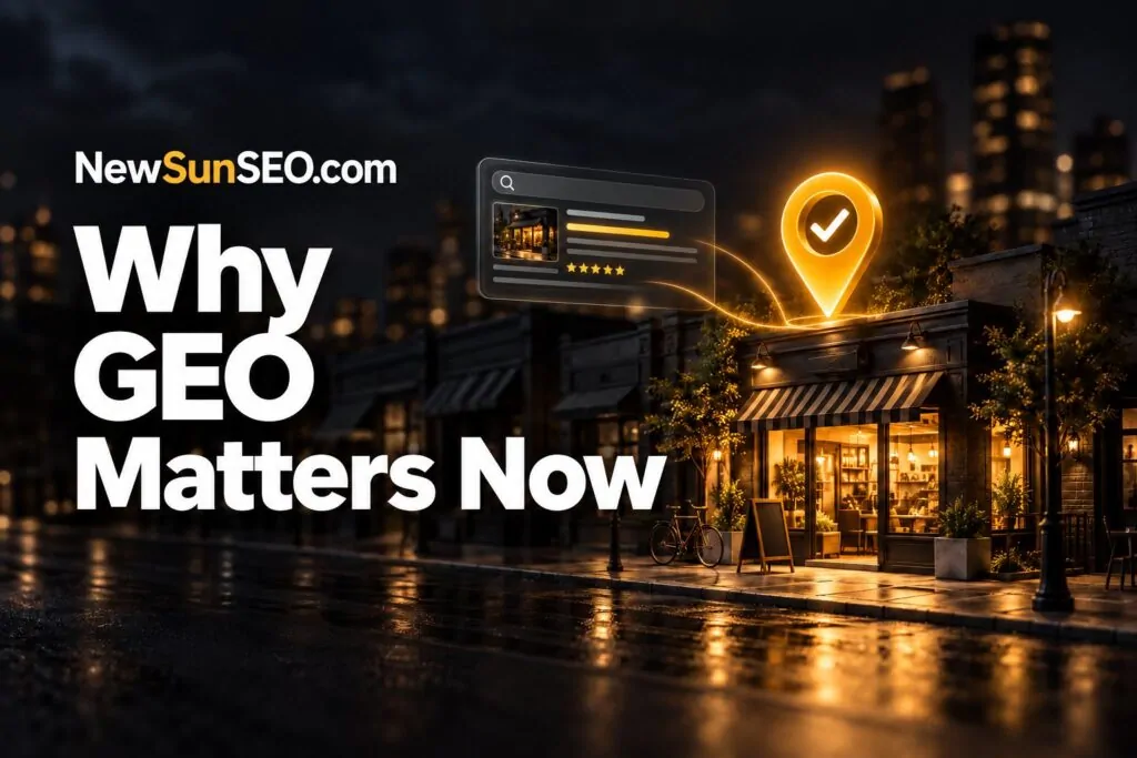 Why GEO Matters Now, Generative Engine Optimization from NewSunSEO