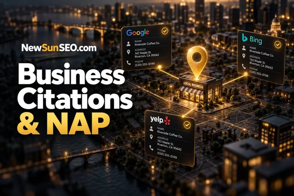 Business Citations and NAP Data, Local AI-SEO from NewSunSEO