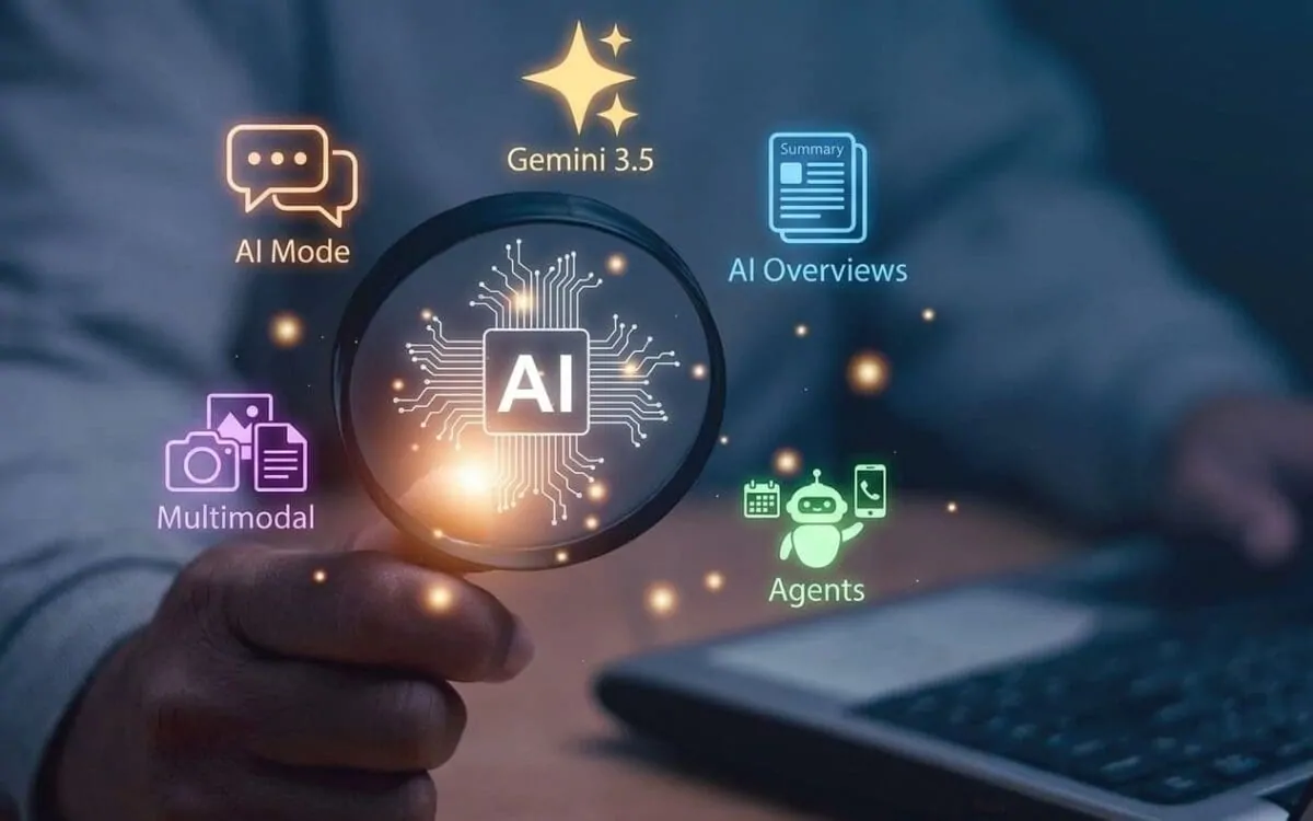 Google AI search interface representing business impact in 2026