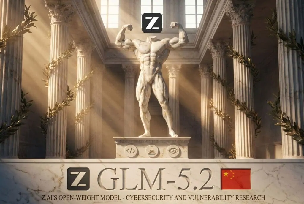 Zhipu Z.ai GLM-5.2 benchmark chart for cybersecurity vulnerabilities