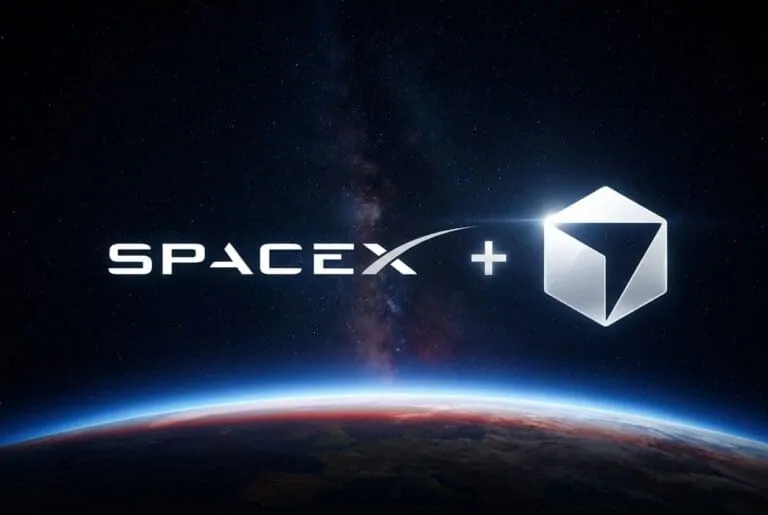 SpaceX wordmark and Cursor logo joined by a plus sign above Earth in space