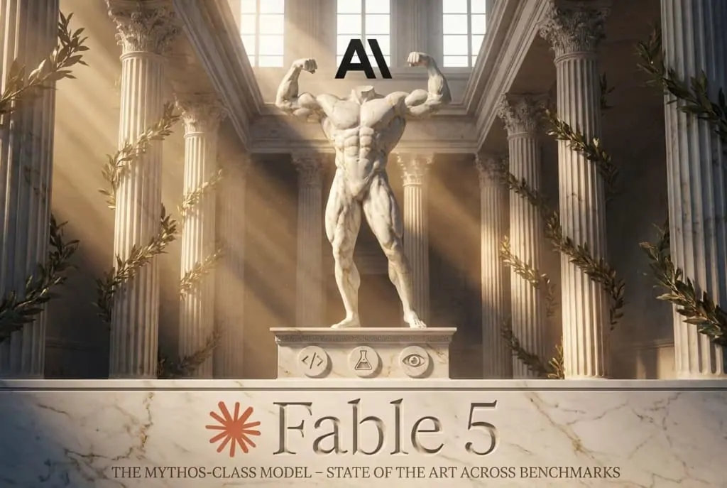 Anthropic logo over a world map for Claude Fable 5 global restoration