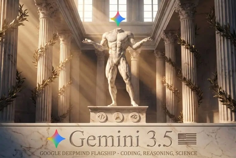 A laptop screen displaying a delayed release notice for Gemini 3.5 Pro coding model