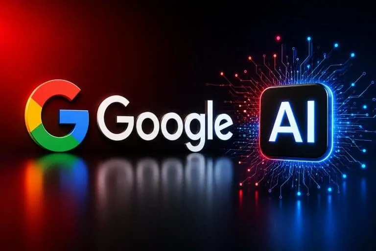 Google Generative AI Search documentation on a laptop screen