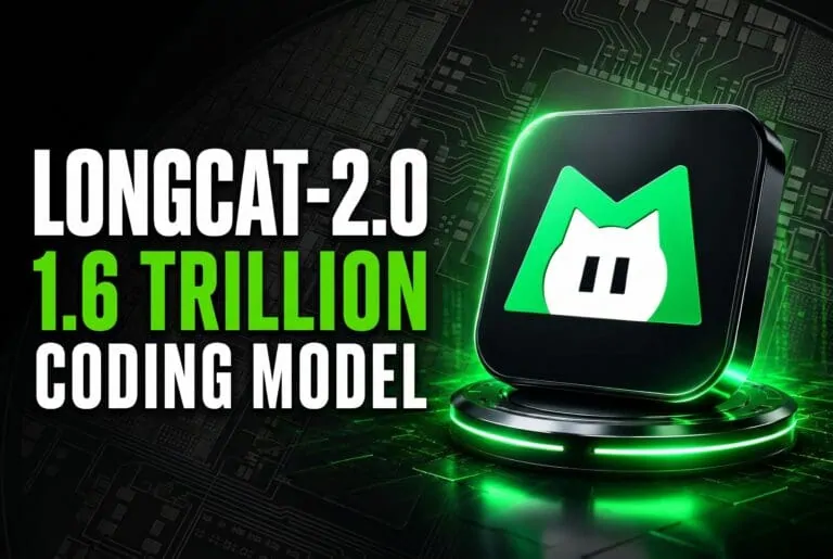 Microchip with a cat silhouette representing Meituan LongCat-2.0 trained on Chinese chips