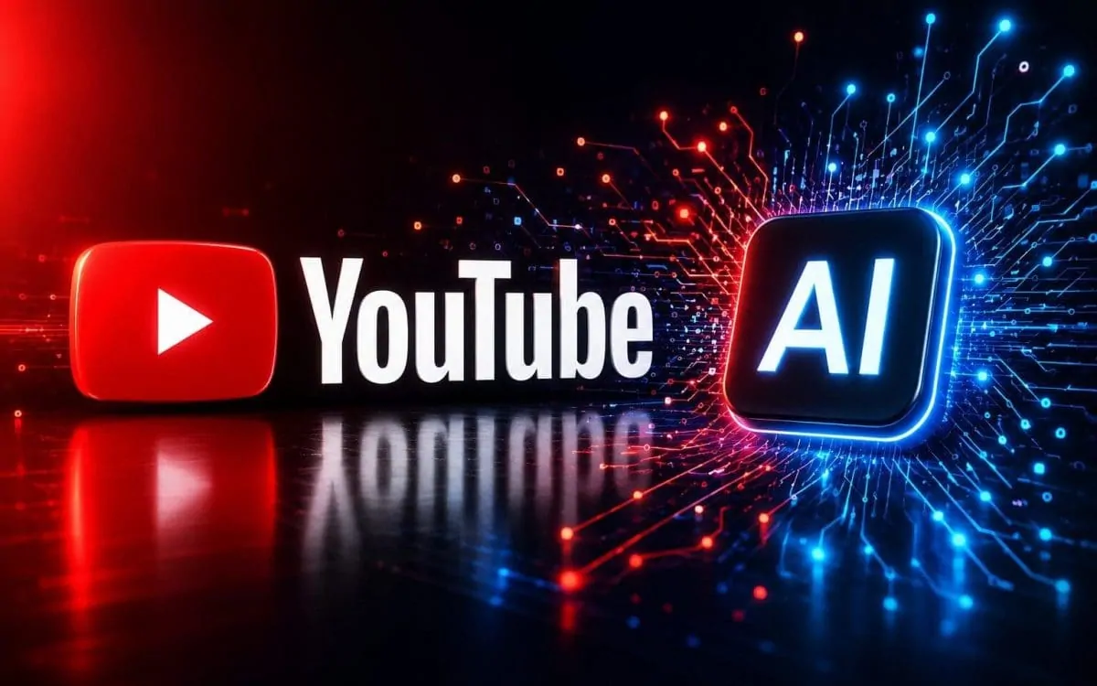YouTube interface highlighting an AI-generated content label