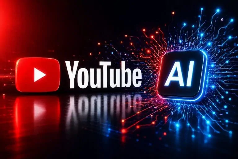 YouTube interface highlighting an AI-generated content label