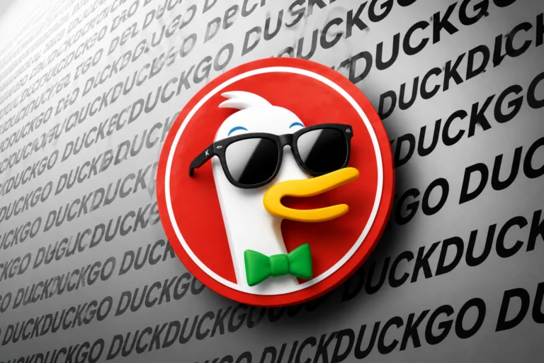 Matte black sunglasses with polarized lenses sitting in sunlight, representing DuckDuckGo's Normal F***ing Sunglasses privacy campaign.