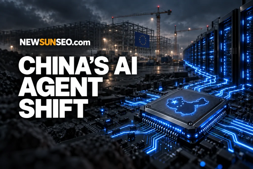AI inference compute expansion at a Chinese data center construction site