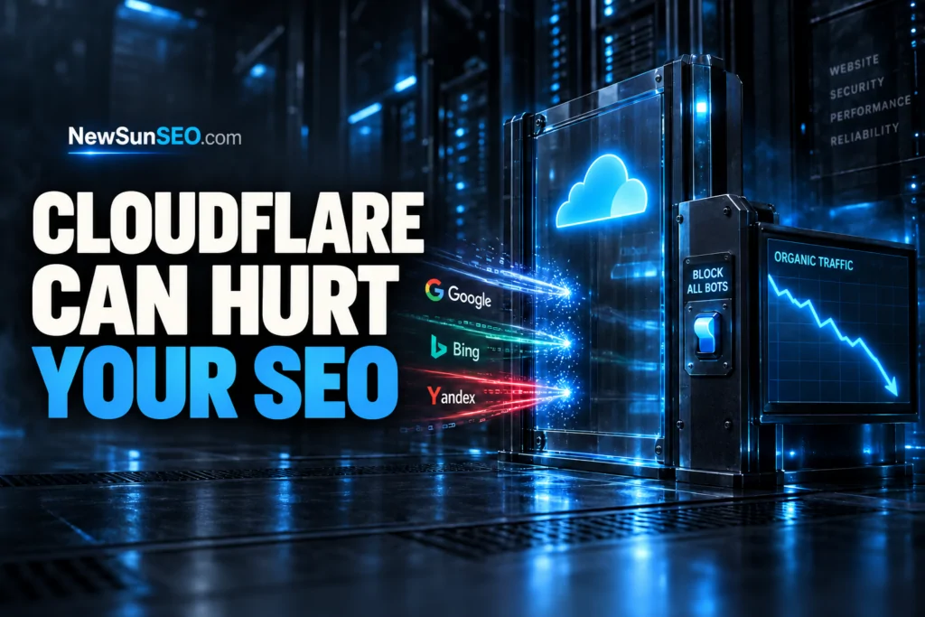 Cloudflare server blocking Googlebot crawl traffic from reaching a website