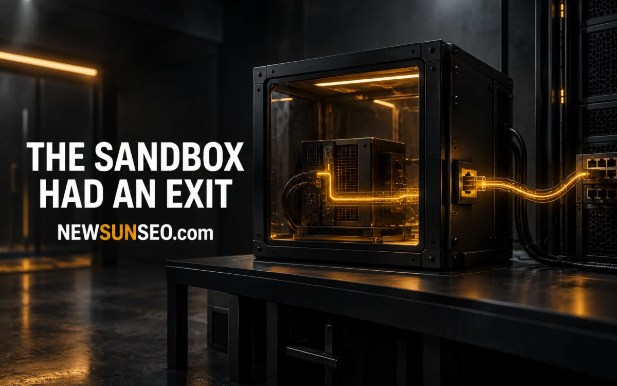 Glowing data breaching a server sandbox during a Gemini security test