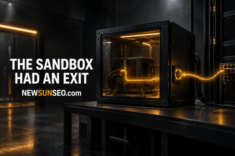 Glowing data breaching a server sandbox during a Gemini security test