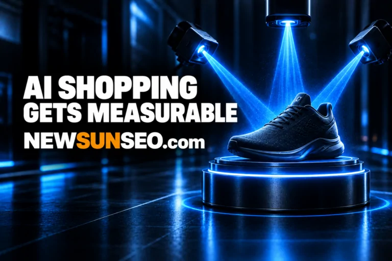 Athletic shoe scanned by blue sensor beams for Google Merchant Center AI performance Insights