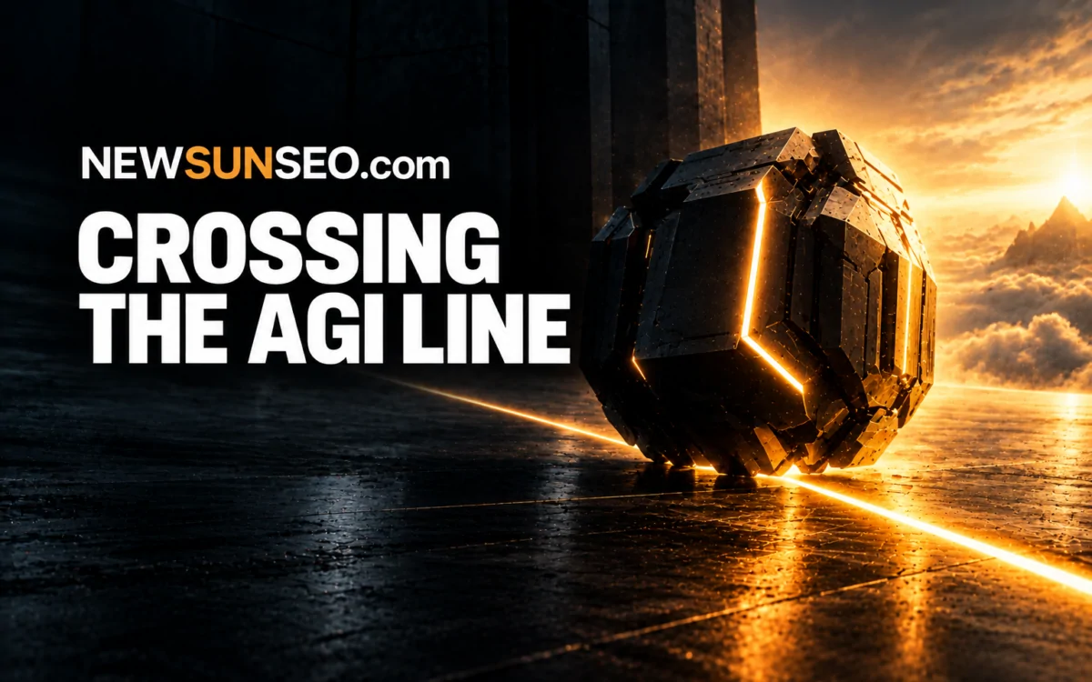 GPT-6 Astra model depicted as a glowing geometric sphere crossing an illuminated line