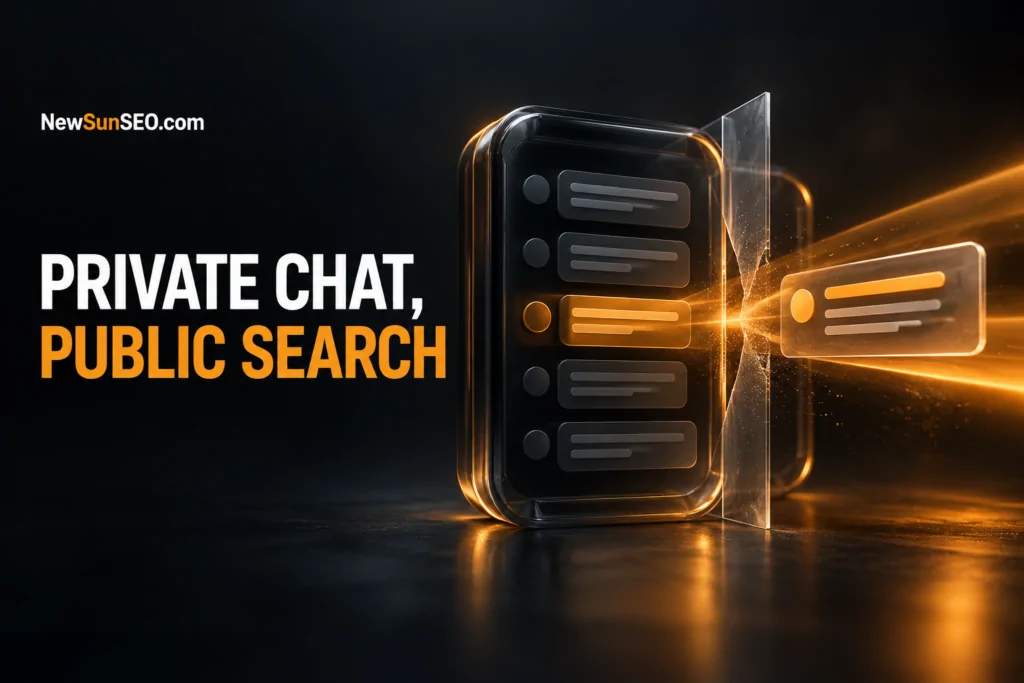 Private AI chat pages leaking through a transparent search index shield