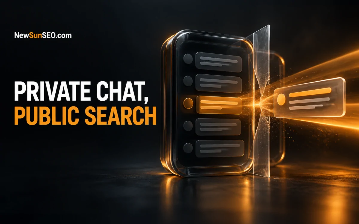 Private AI chat pages leaking through a transparent search index shield