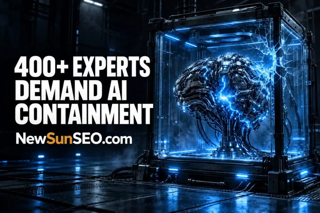 Mechanical brain contained inside glowing blue AI sandboxes