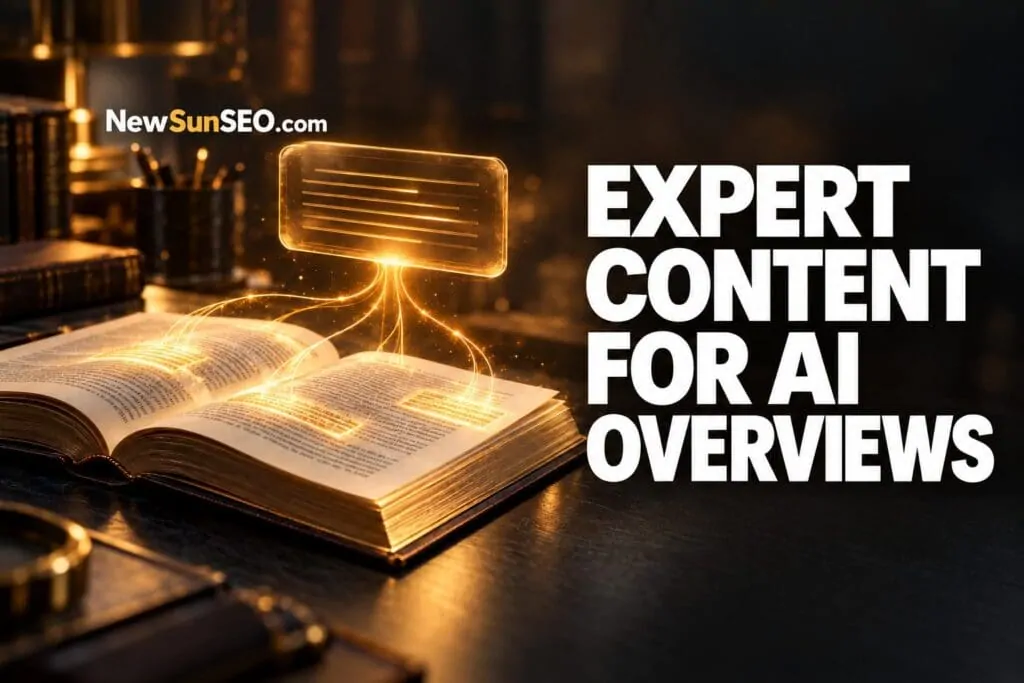 Expert Content for AI Overviews - AI-SEO | NewSunSEO