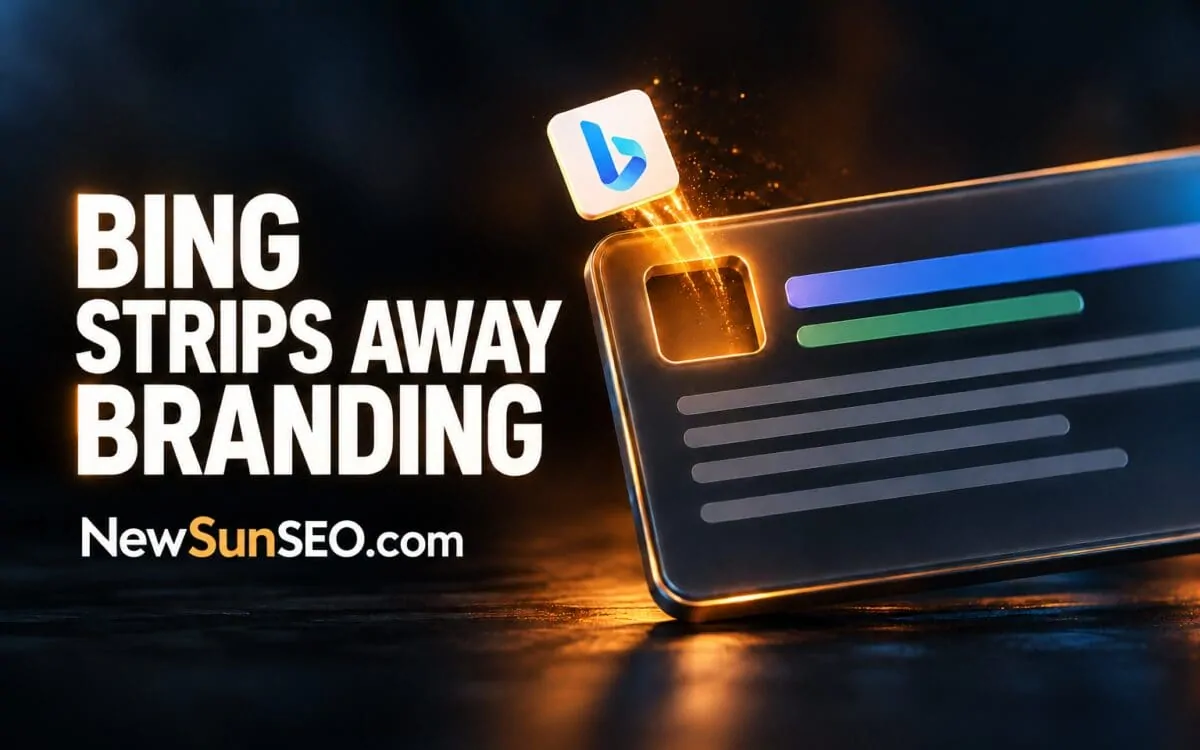 Bing removes favicons from search result snippets on a smartphone