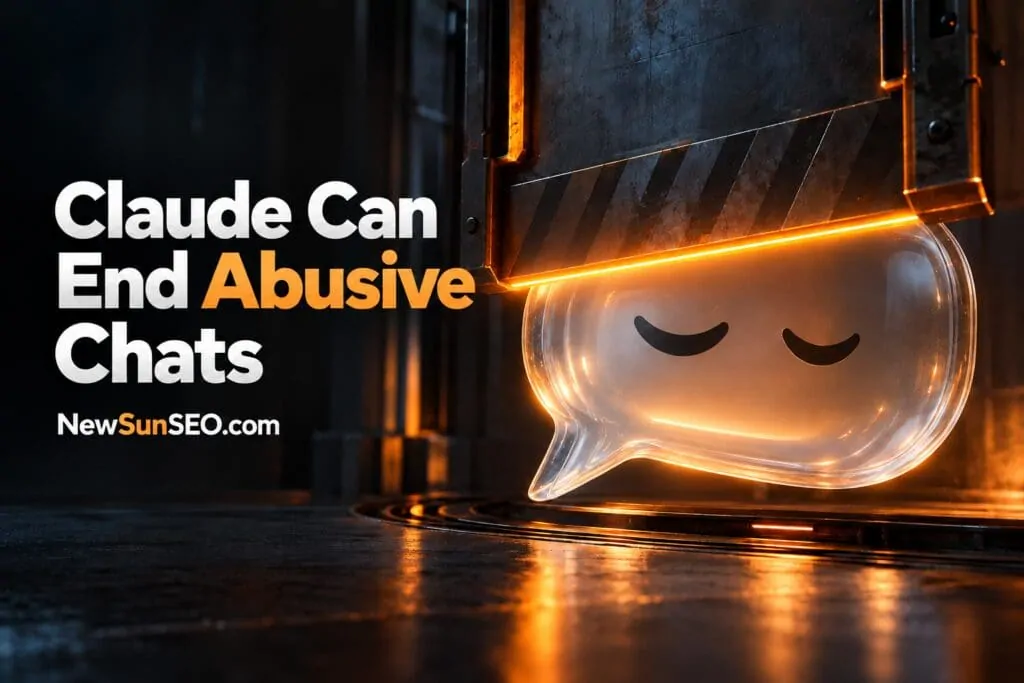 Glowing translucent robot head under a press reflecting Claude Usage policy enforcement