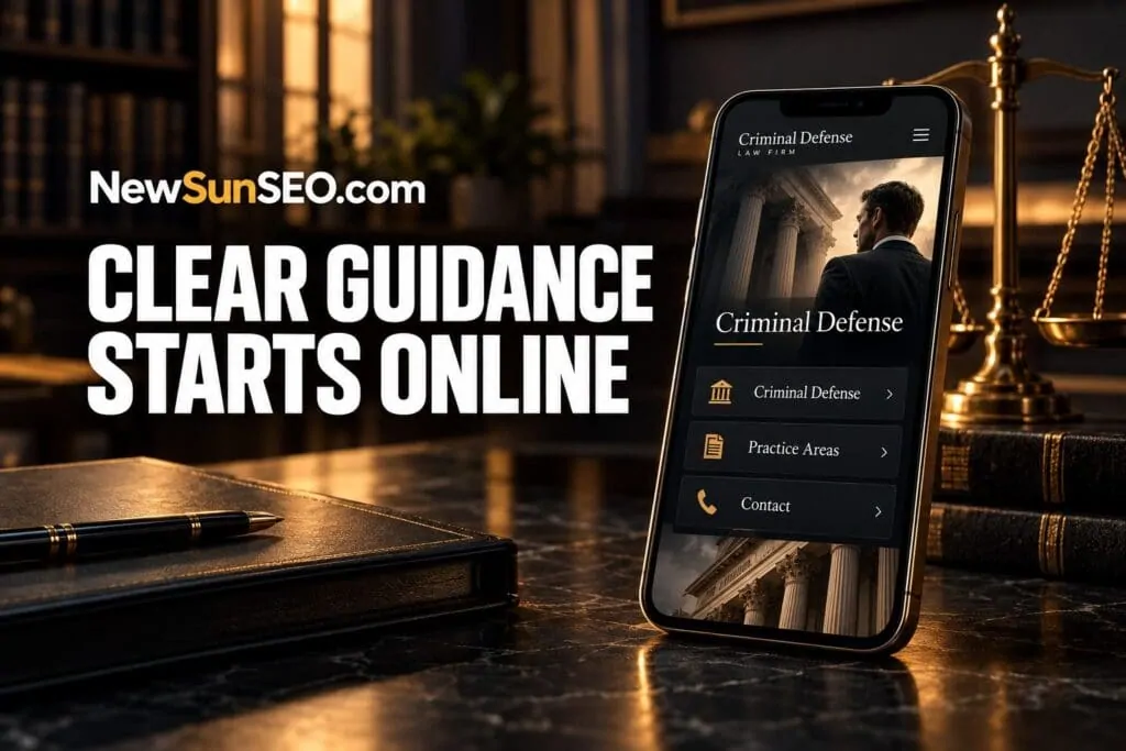 Clear Guidance Starts Online - Criminal Defense AI-SEO | NewSunSEO