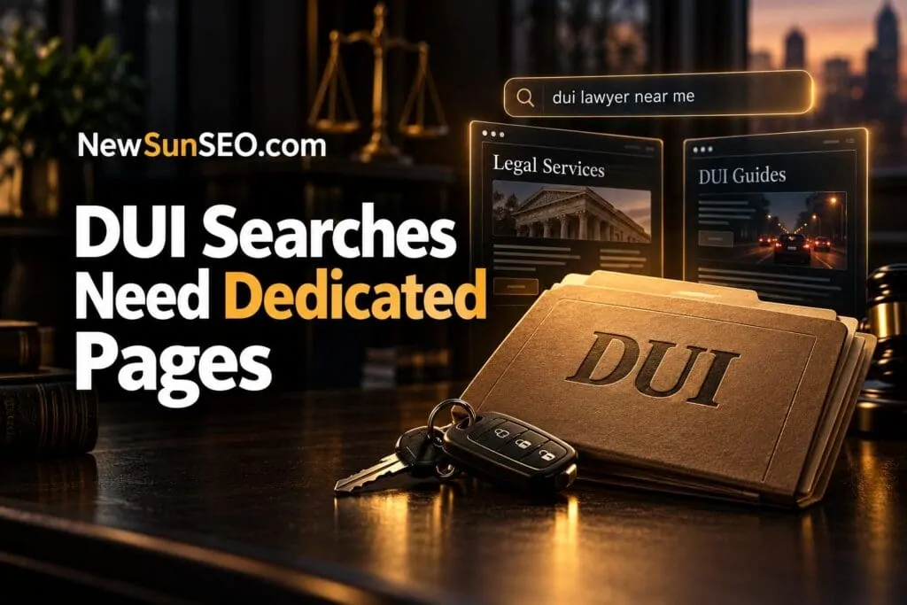DUI Searches Need Dedicated Pages - DUI Lawyer AI-SEO | NewSunSEO