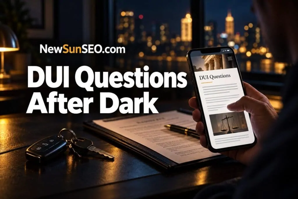DUI Questions After Dark - DUI Lawyer AI-SEO | NewSunSEO