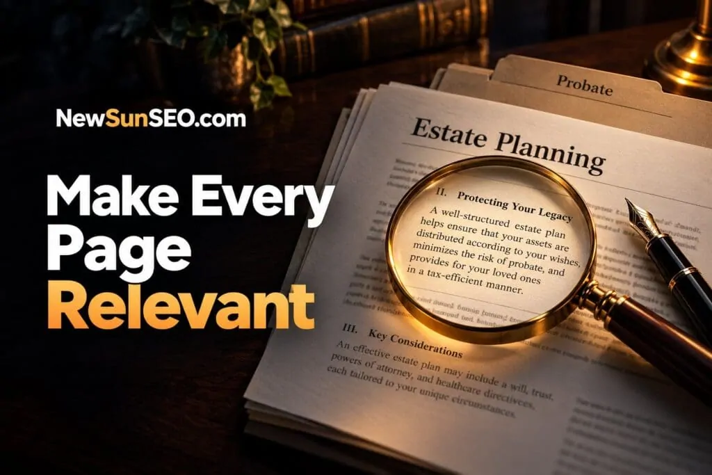 Make Every Page Relevant - Estate Planning & Probate Law Firm AI-SEO | NewSunSEO