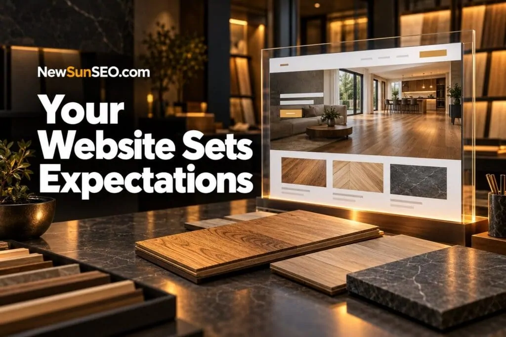 Your Website Sets Expectations - Flooring AI-SEO | NewSunSEO