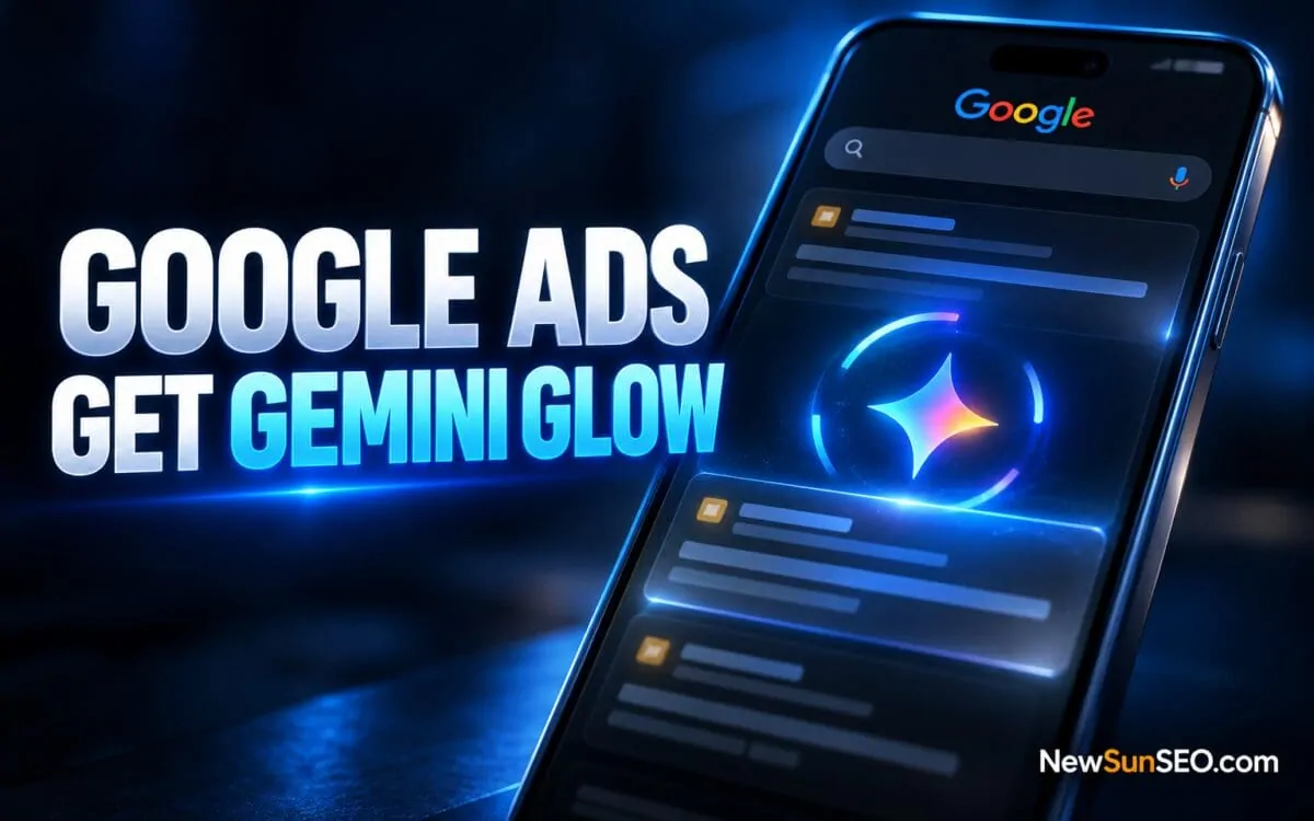 Google Ads loading animation glowing on a smartphone during mobile search